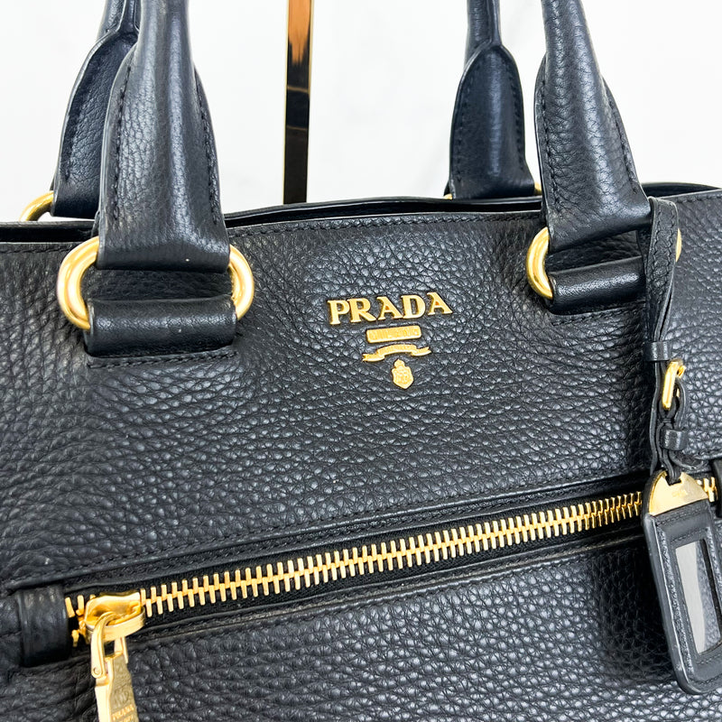 Prada Black Daino Tote Bag