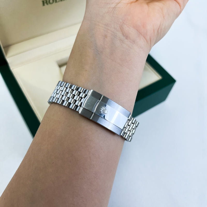 Rolex Datejust 41mm Diamond Dial Fluted Bezel Oyster Perpetual