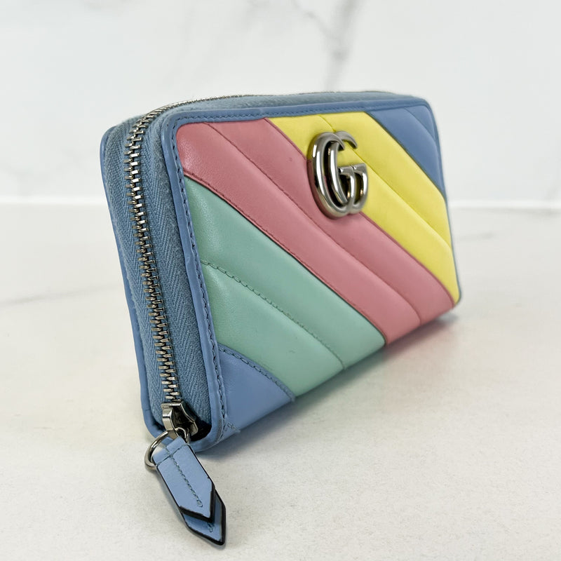 Gucci Pastel Marmont Zip Around Wallet