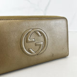 Gucci Gold Leather Soho Wallet