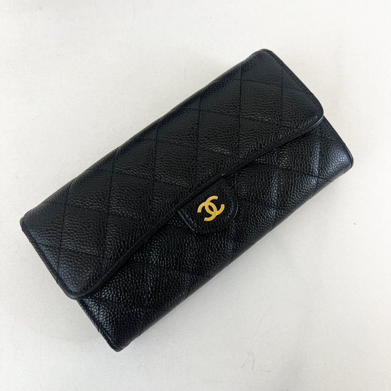 Chanel Classic Caviar Long CC Wallet