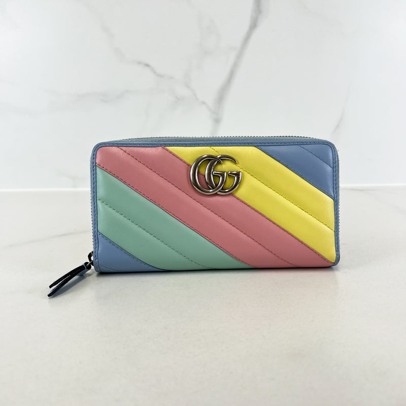 Gucci Pastel Marmont Zip Around Wallet