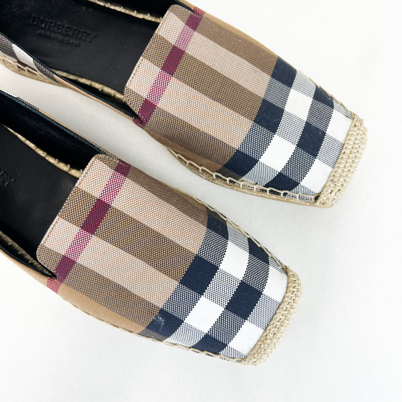 Burberry sales check espadrilles