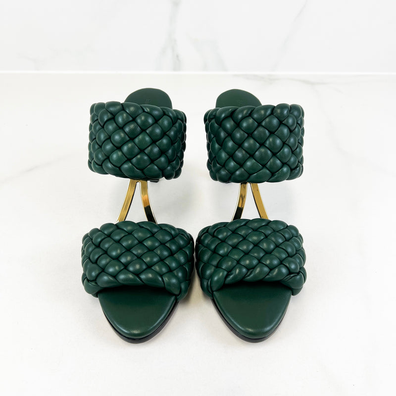 Bottega Veneta Green Curve Leather Mule Size 37