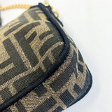 Fendi FF Jacquard FF Fabric Baguette Bag