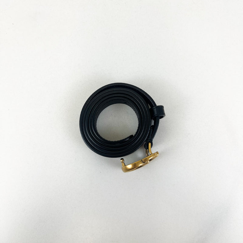 Gucci GG Black Belt 20mm Size 80