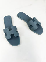 Hermes Epsom Leather Oran Sandals Size 38