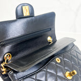 Chanel CC Small Vintage Lambskin Black Classic Double Flap Shoulder Bag