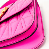 Versace Pink Virtus Quilted Top Handle Bag with GHW