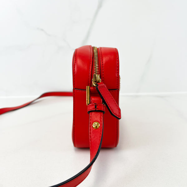 Versace Red Virtus Shoulder Bag with GHW