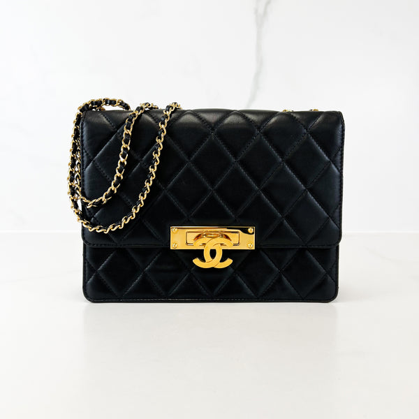 Chanel Lambskin Quilted CC Chain Crossbody/Shoulder Bag