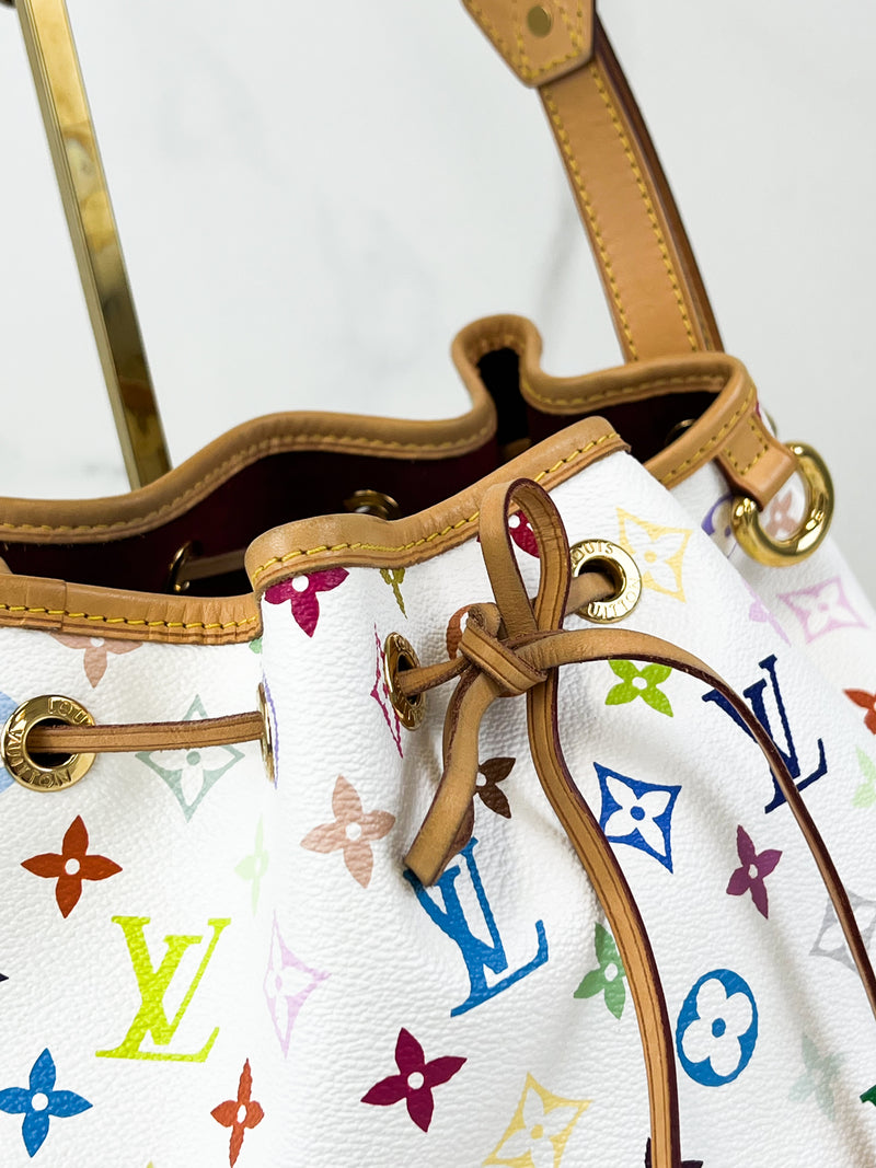 Louis Vuitton Multicolour White Monogram Petit Noe