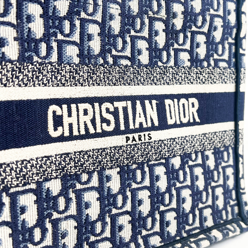 Christian Dior Small Blue Oblique Book Tote