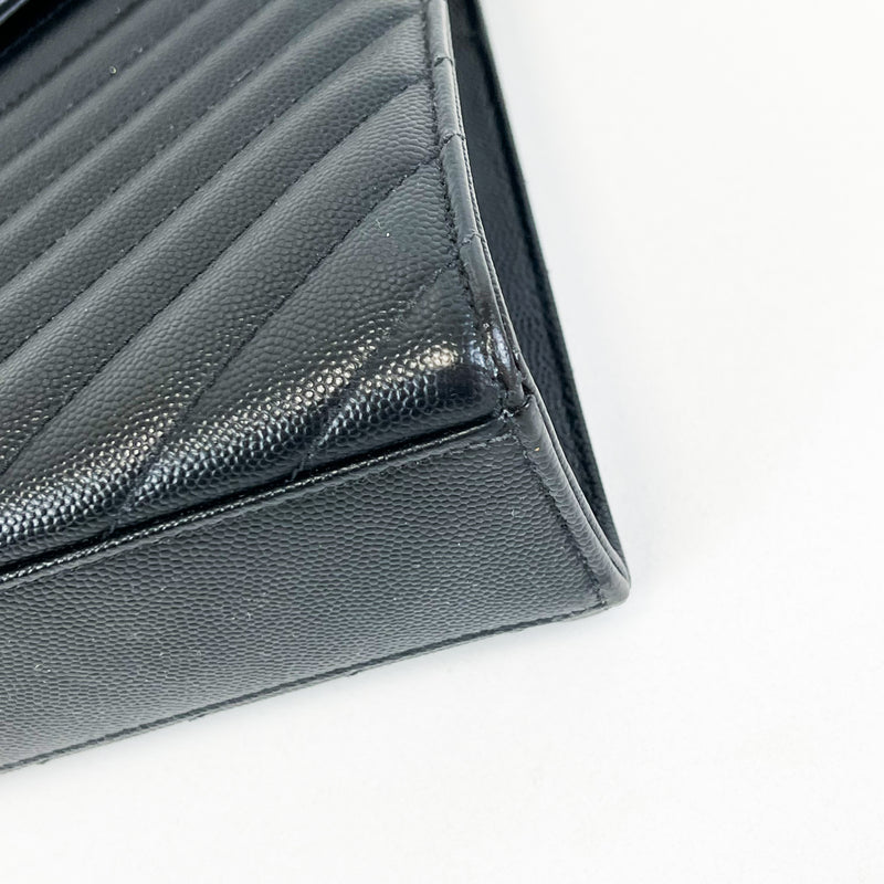 Saint Laurent Black Large Envelope Bag with GHW