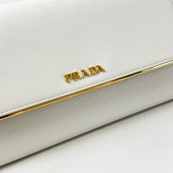 Prada White Long Wallet