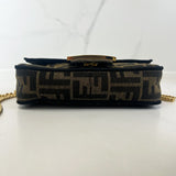 Fendi FF Jacquard FF Fabric Baguette Bag