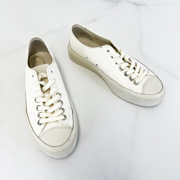 Givenchy White Lace Up Low Top Sneaker Size 38