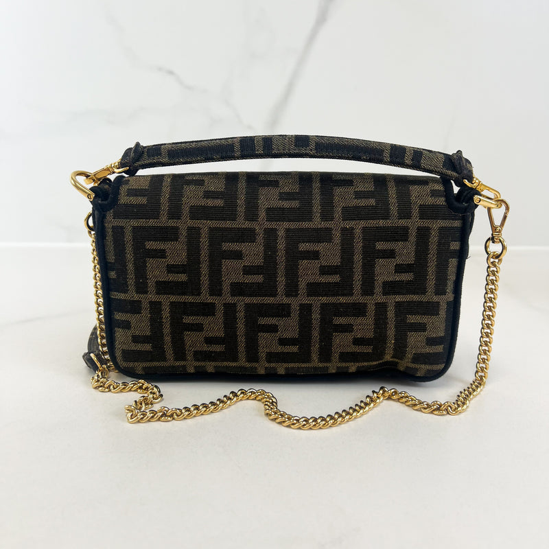 Fendi FF Jacquard FF Fabric Baguette Bag