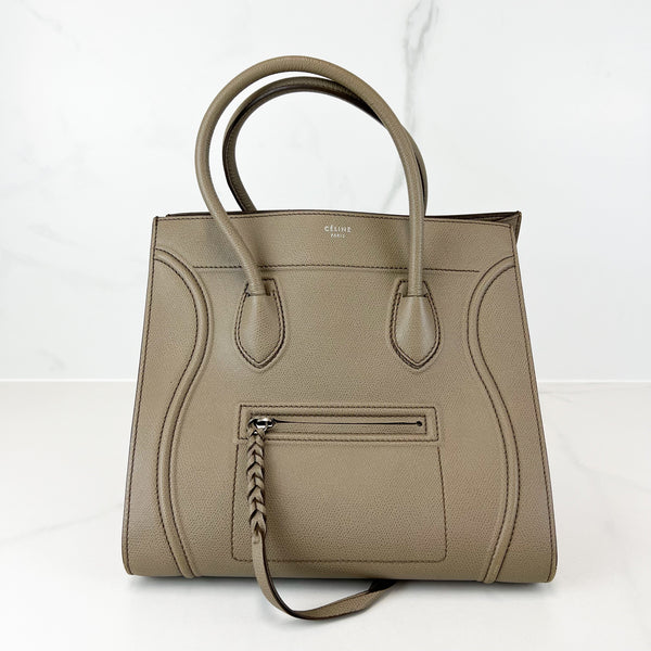 Celine Luggage Phantom Drummed Calfskin Dune Bag