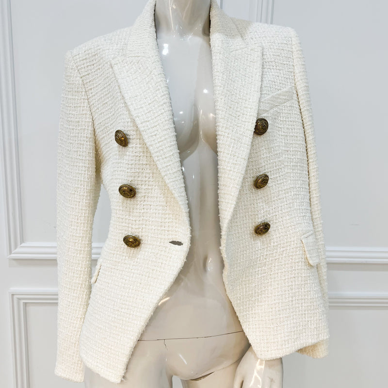 Balmain Tweed Blazer with Gold Buttons