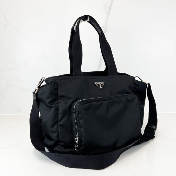 Prada Nylon Diaper Bag in Black