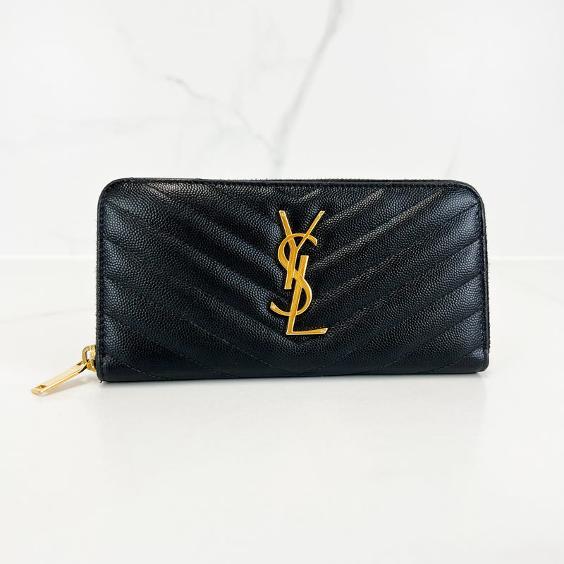 Saint Laurent Monogram Zip-Around Wallet