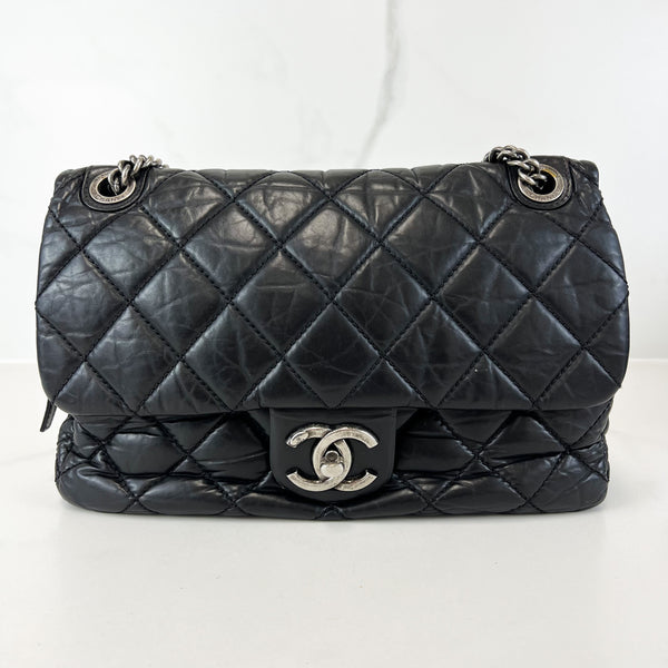 Chanel Portobello Quilted Aged Calfksin Shoulder Flap